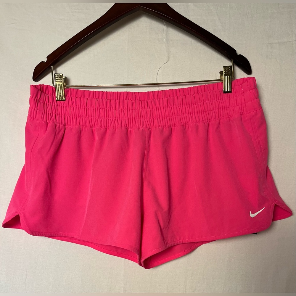 NWT - Nike Women's Bright Pink Cover Up Swim Shorts - Sz L